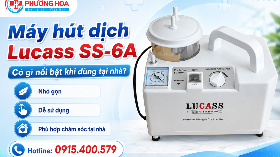 Máy hút dịch Lucass SS-6A có gì nổi bật khi dùng tại nhà?